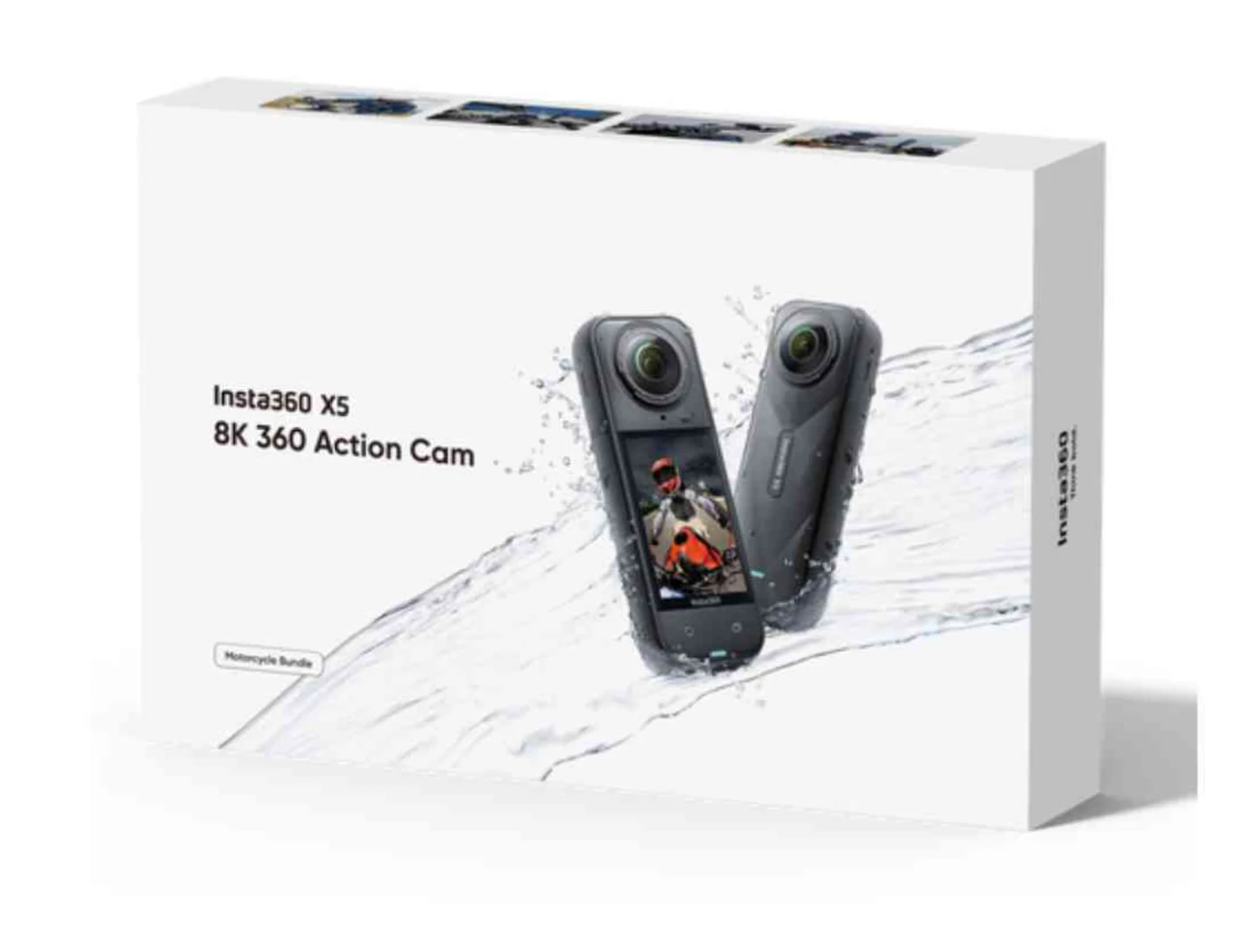 Insta360 X5 8K 360 Action Cam Motorcycle Bundle škatla