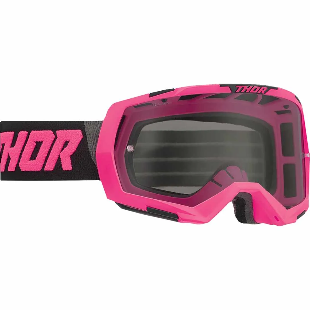 Thor Regiment Pink motoristična kros očala na nevtralnem ozadju