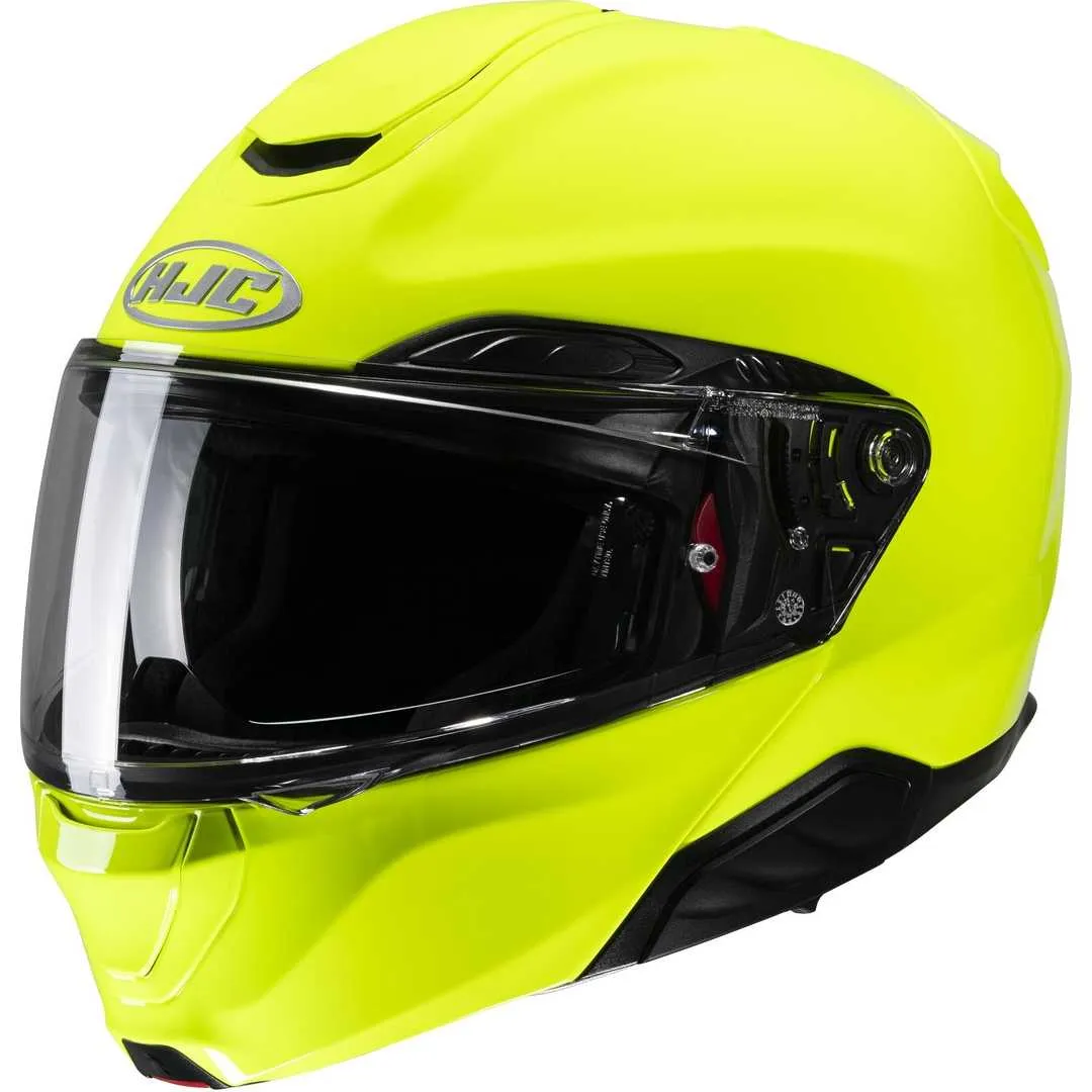 Motoristična čelada HJC RPHA 91 Solid Fluo v akciji