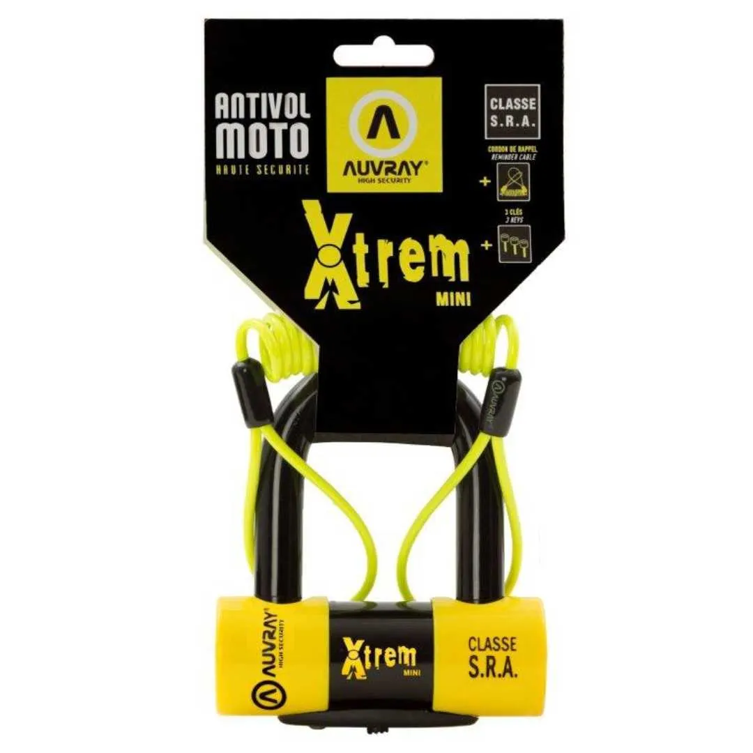 Disk Lock Xtreme Mini AUVRAY U LOCK XTREM MIN SRA ART4 na motornem kolesu