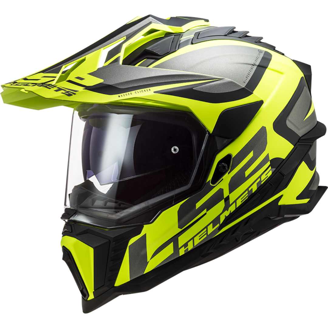 Enduro čelada LS2 MX701 Explorer Alter v mat črni fluo barvi