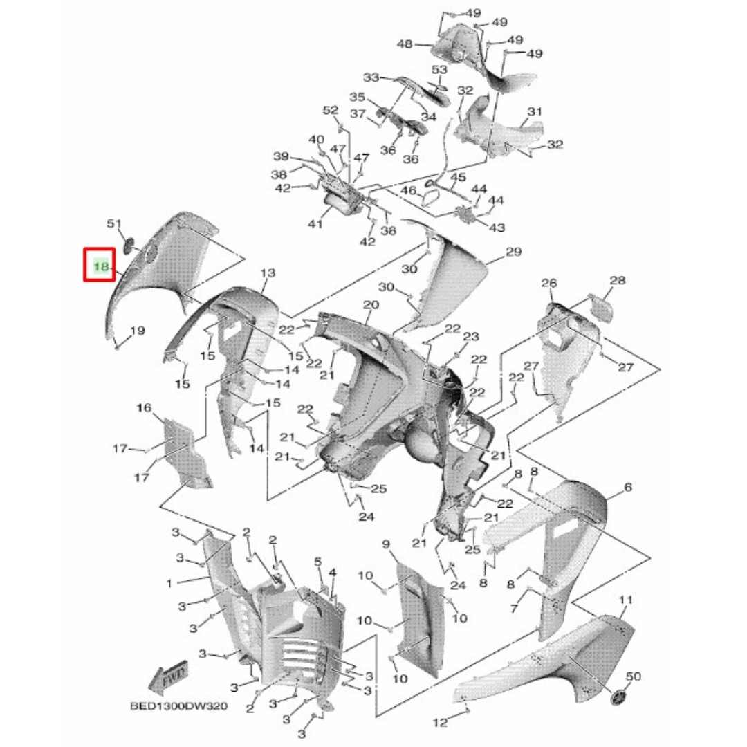 PVC bok Yamaha Tricity 300