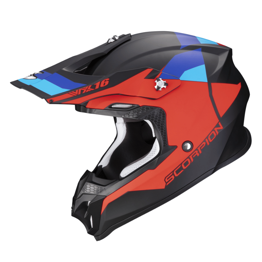 Scorpion VX-16 Evo Air Spectrum Motocross Čelada - pogled od spredaj