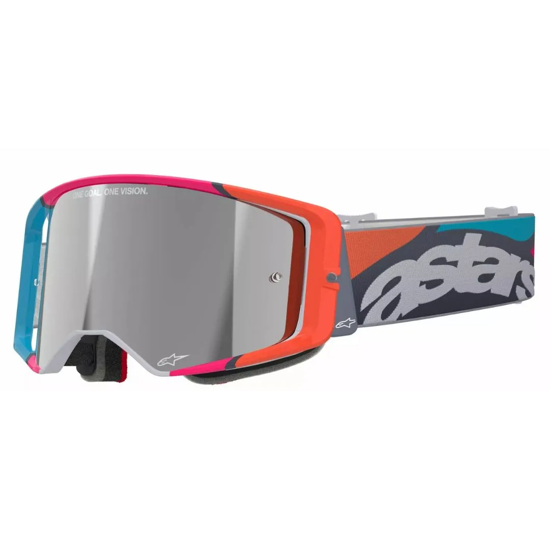 Kros očala Alpinestars Supertech Stream Siva Fluo Mirror s polikarbonatno lečo Absolute Vision™