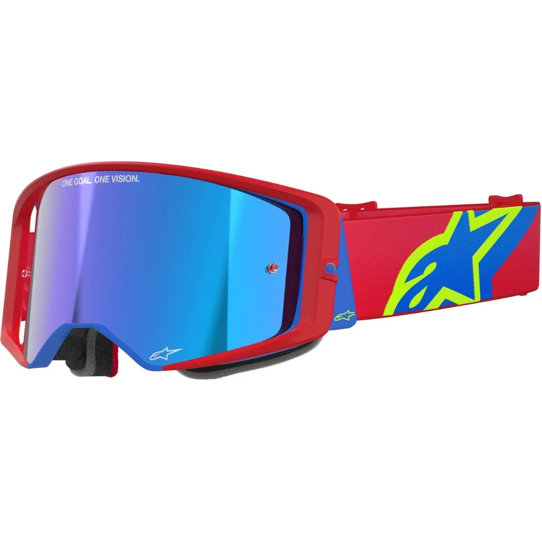 Kros očala Alpinestars Vision 8 Corp Mirror modro rdeča – pogled spredaj