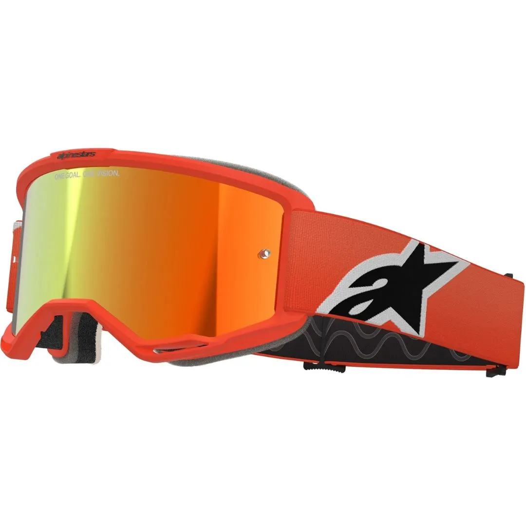 Kros očala Alpinestars Vision 5 Corp Mirror oranžna z anti-fog lečo