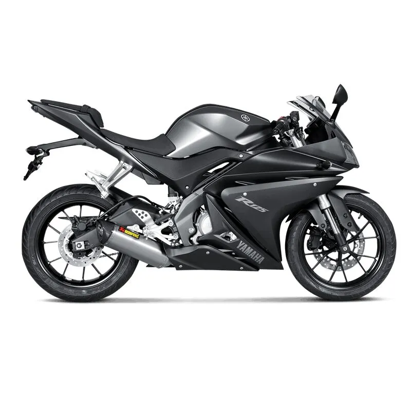 Izpušni sistem S-Y125R4-HRT za Yamaha MT-125 (2014–2019) – pogled z desne strani