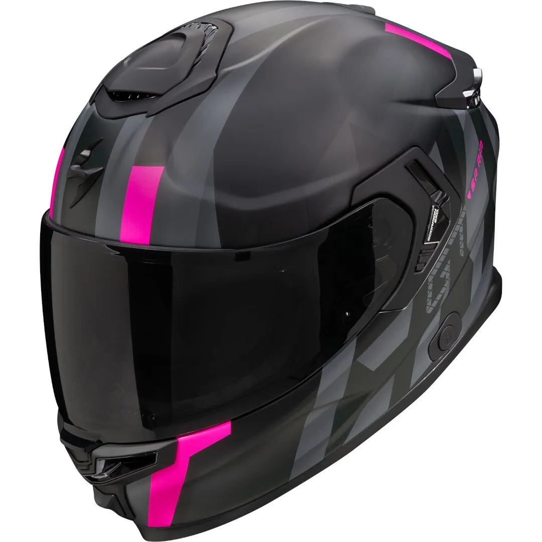 Motoristična čelada Scorpion EXO-GT SP Air Touradven v pink barvi