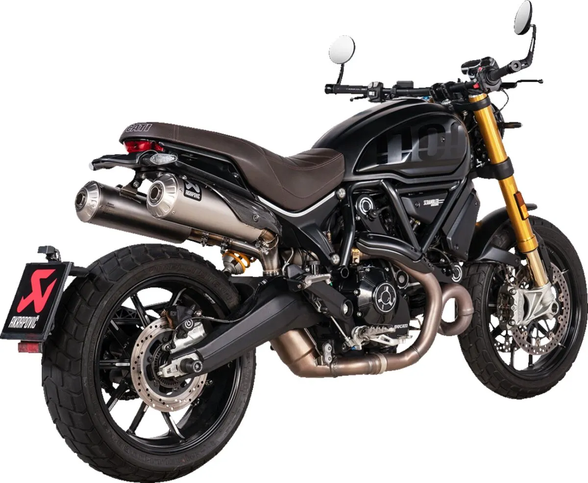 Akrapovič Slip-On Line izpušni sistem – nameščen na Ducati Scrambler 1100