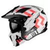 Motoristična čelada MT Helmets  StreetFighter SV  Skull Perla bela