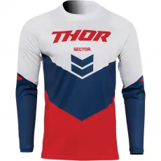 Motokros majica Thor Sector Chev rdeča