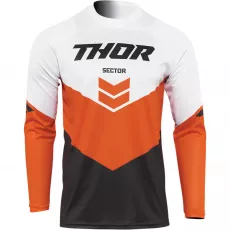 Motokros majica Thor Sector Chev oranžna