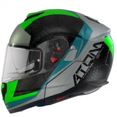 Motoristična čelada MT Helmets Atom SV Adventure A6 zelena