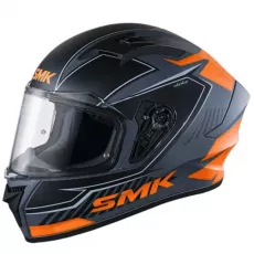 Motoristična čelada SMK Stellar Adox Oranžna