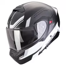 Preklopna Motoristična čelada Scorpion Exo-930 Evo Sikon črno bela