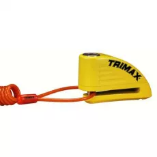 Ključavnica za disk z alarmom Trimax 7 mm rumena