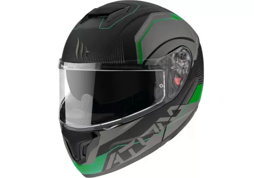 Motoristična čelada Mt Helmets Atom SV Quark A6 fluo matt zelena