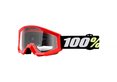 Motoristična kros očala 100% otroške Strata Mini Rdeče