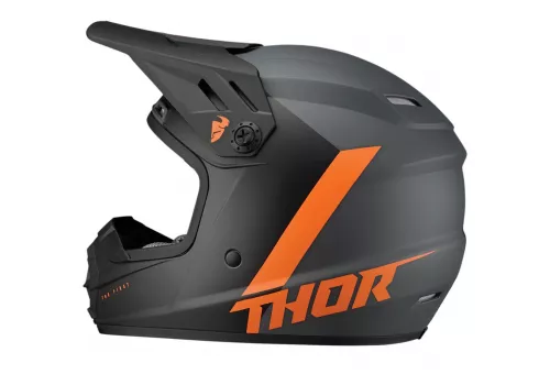 Motoristična čelada Thor Sector Chev črno oranžna