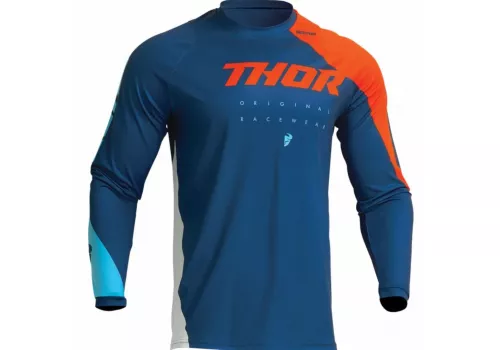 Motokros majica Thor Sector Edge Oranžna Otroška