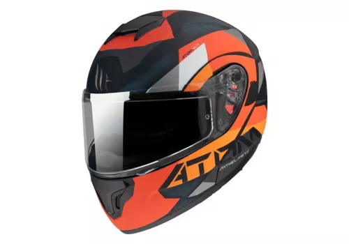 Motoristična čelada MT Helmets Atom SV A4 Matt Oranžna