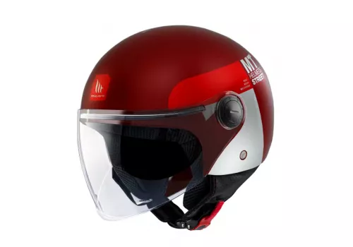 Motoristična čelada MT Helmets Street Inboard C5 Matt rdeča
