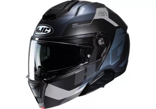 Preklopna motoristična čelada HJC i91 Carst Črna Siva