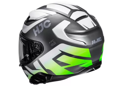 Motoristična čelada HJC F71 Bard Sivo Bela Zelena