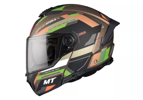 Preklopna Motoristična Čelada MT Helmets Atom 2 SV Bast A6