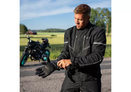Motoristična jakna Lindstrands Lomsen Črna