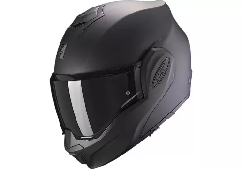 Preklopna Motoristična čelada Scorpion Exo-Tech Evo Solid Matt črna