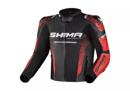 Motoristična jakna Shima STR 2.0 Črna Rdeča