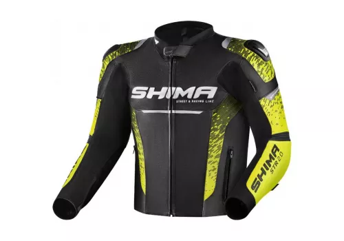 Motoristična jakna Shima STR 2.0 Črna Fluo