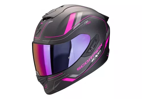 Motoristična čelada Scorpion Exo 1400 II Carbon Air Mirage matt pink