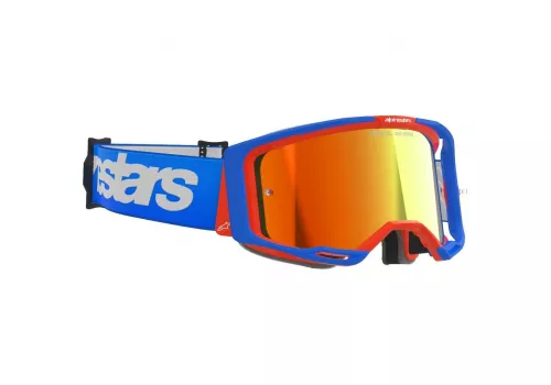 Kros očala Alpinestars Vision 8 Wordmark Mirror modro oranžna