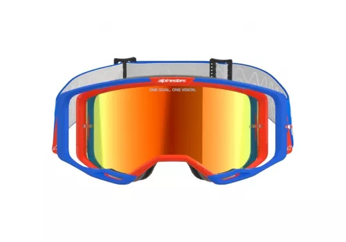 Kros očala Alpinestars Vision 8 Wordmark Mirror modro oranžna