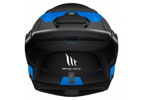 Motoristična čelada Mt Helmets Atom Quark Matt Modra