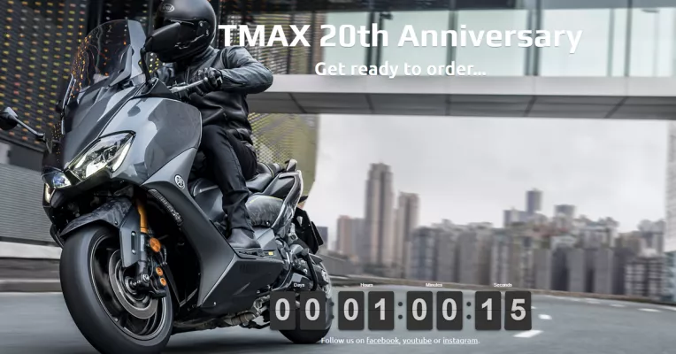 TMAX 20th Anniversary - Spletni sistem naročanja je v teku