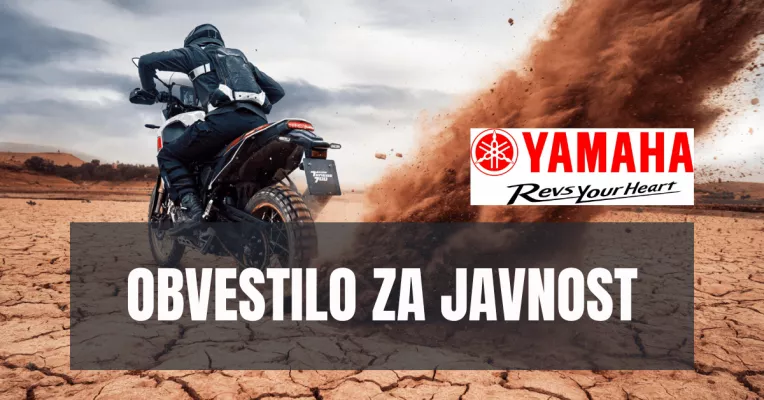 Obvestilo za javnost | Konec sodelovanja z Yamaho